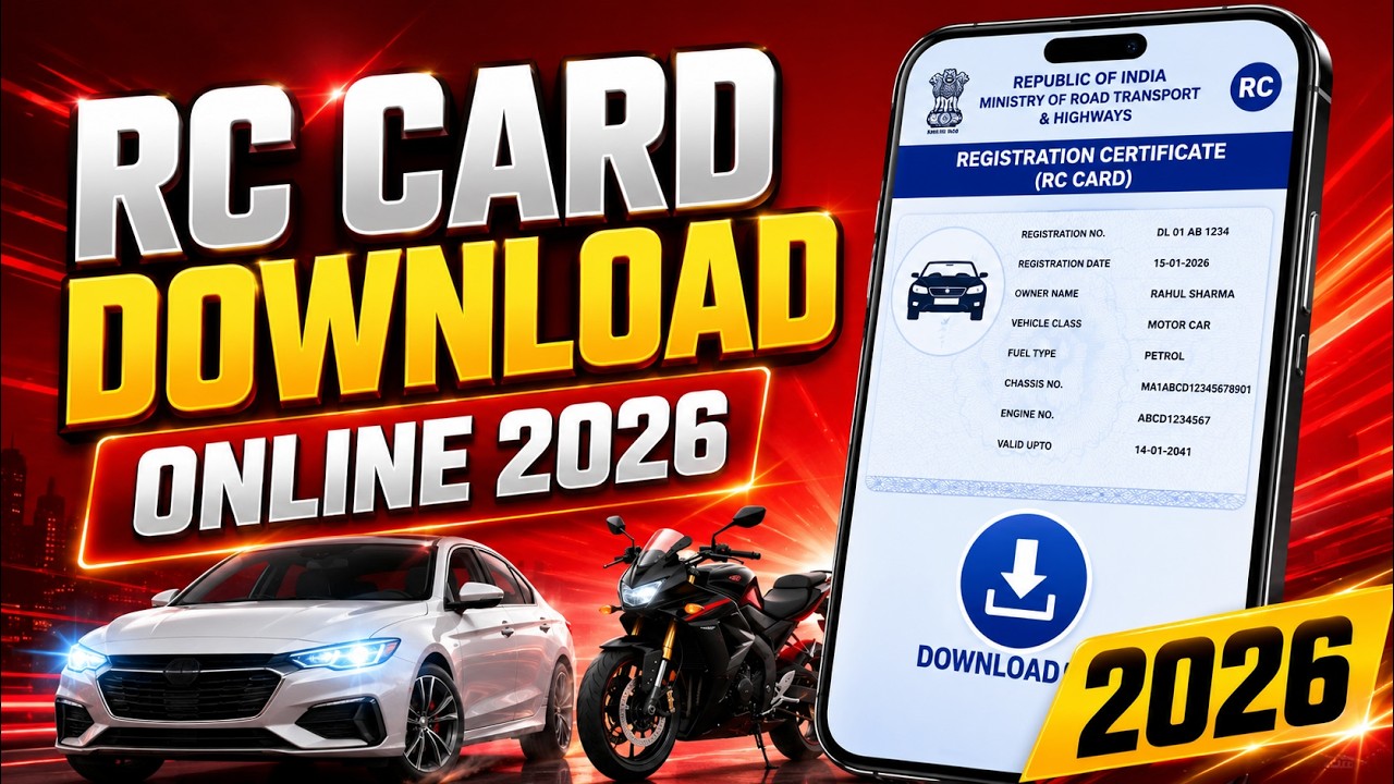 Download Vehicle RC Card Online 2026 | Digital RC Book Download Process Hindi