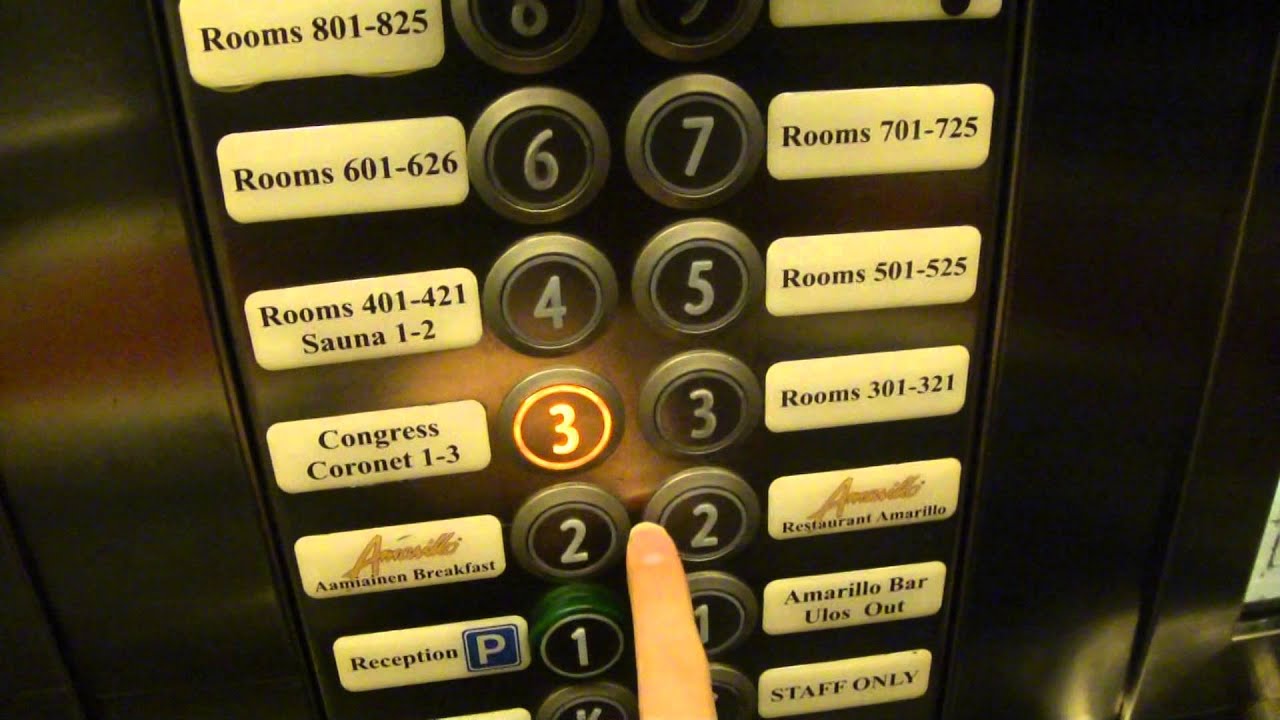 Nice KONE M.s. Fast MRL Traction Glass Elevator/Lift, SOKOS Hotel Vaakuna, Vaasa