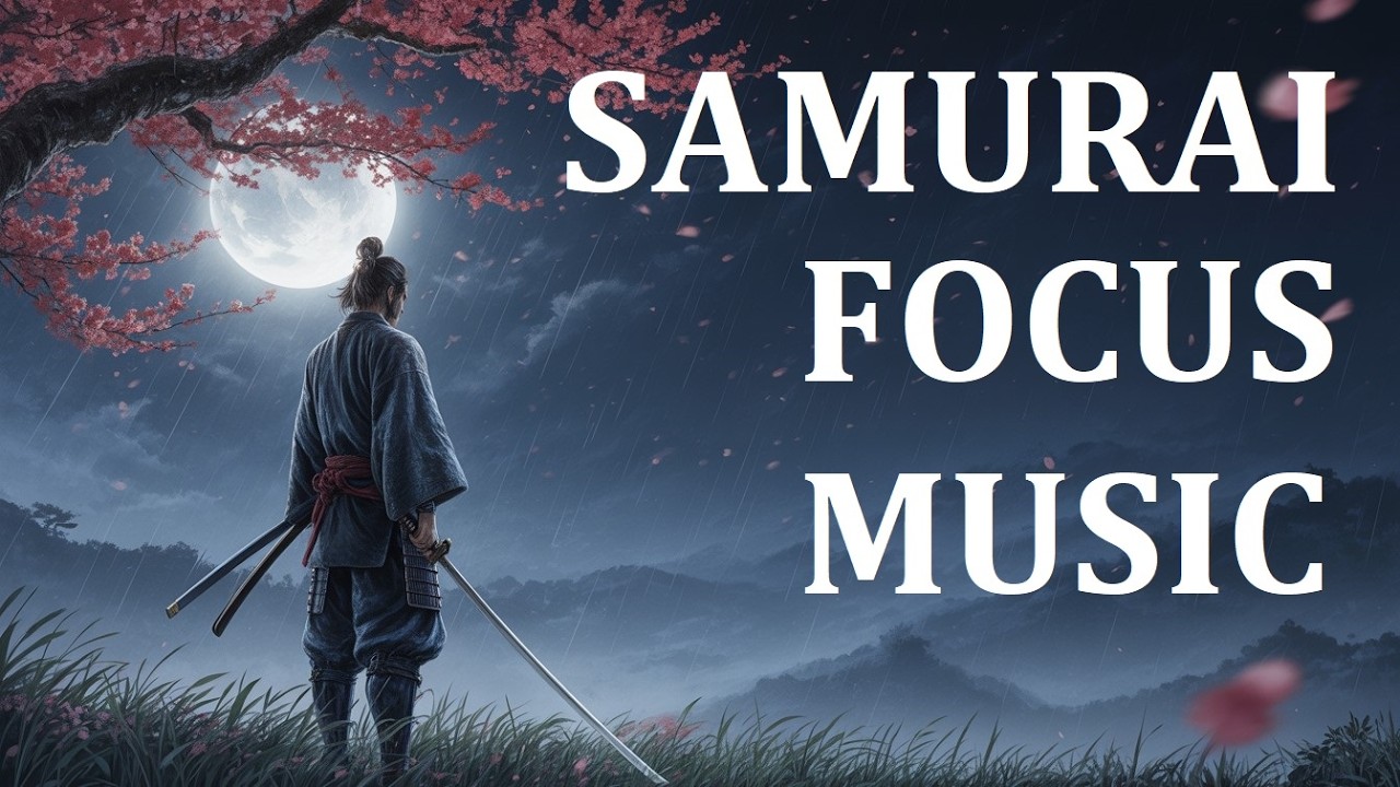 Samurai Focus Music for Deep Work 🌸 Japanese Zen Study Music with Rain & Shakuhachi (40 Minutes)
