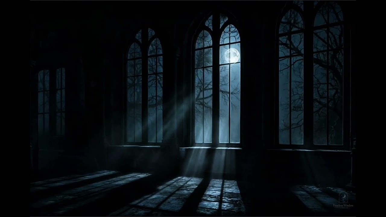 Abandoned Castle at Night 🌙 Dark Ambient Wind Through Empty Halls | Deep Sleep, Calm, Meditation