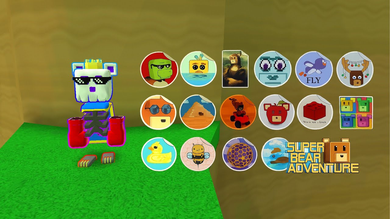 Tüm çıkartmaları gösteriyorum #superbearadventure #tümçıkartmalar