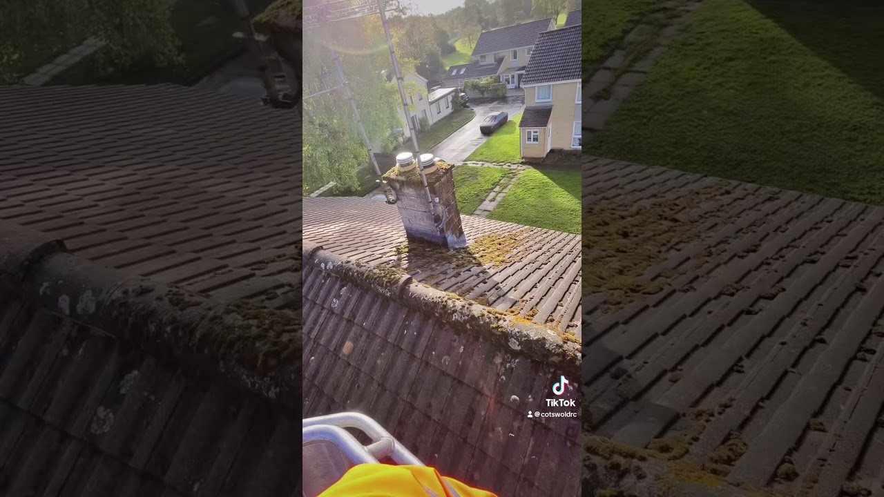 The safest way to clean a roof, with AIR! 💯😎