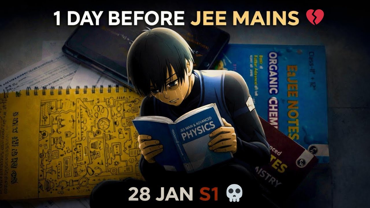 1 Day Before JEE Mains 😭 | 28 JAN S1 💀(The REAL Mental & Prep Routine) #jeeprep #jeemains2026 #jee