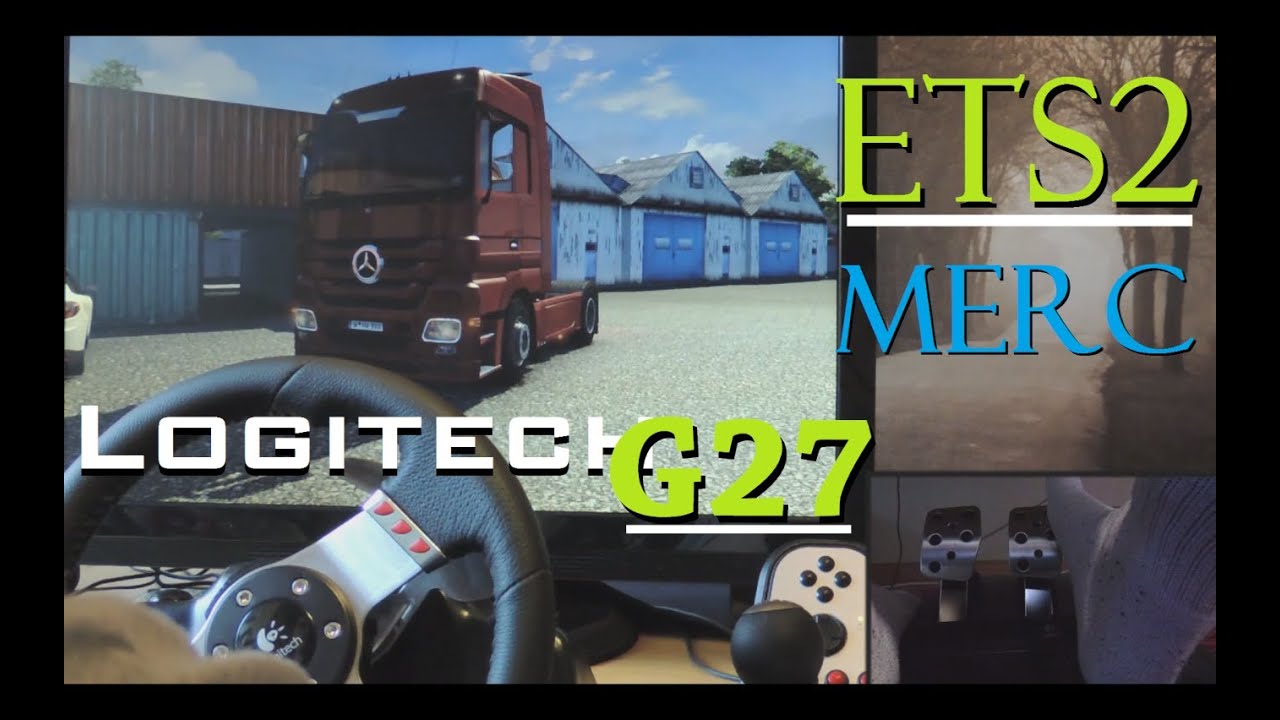 Euro Truck Simulator 2 trip - Logitech G27 gameplay, Mercedes, fully manual with clutch 900°. 1080p