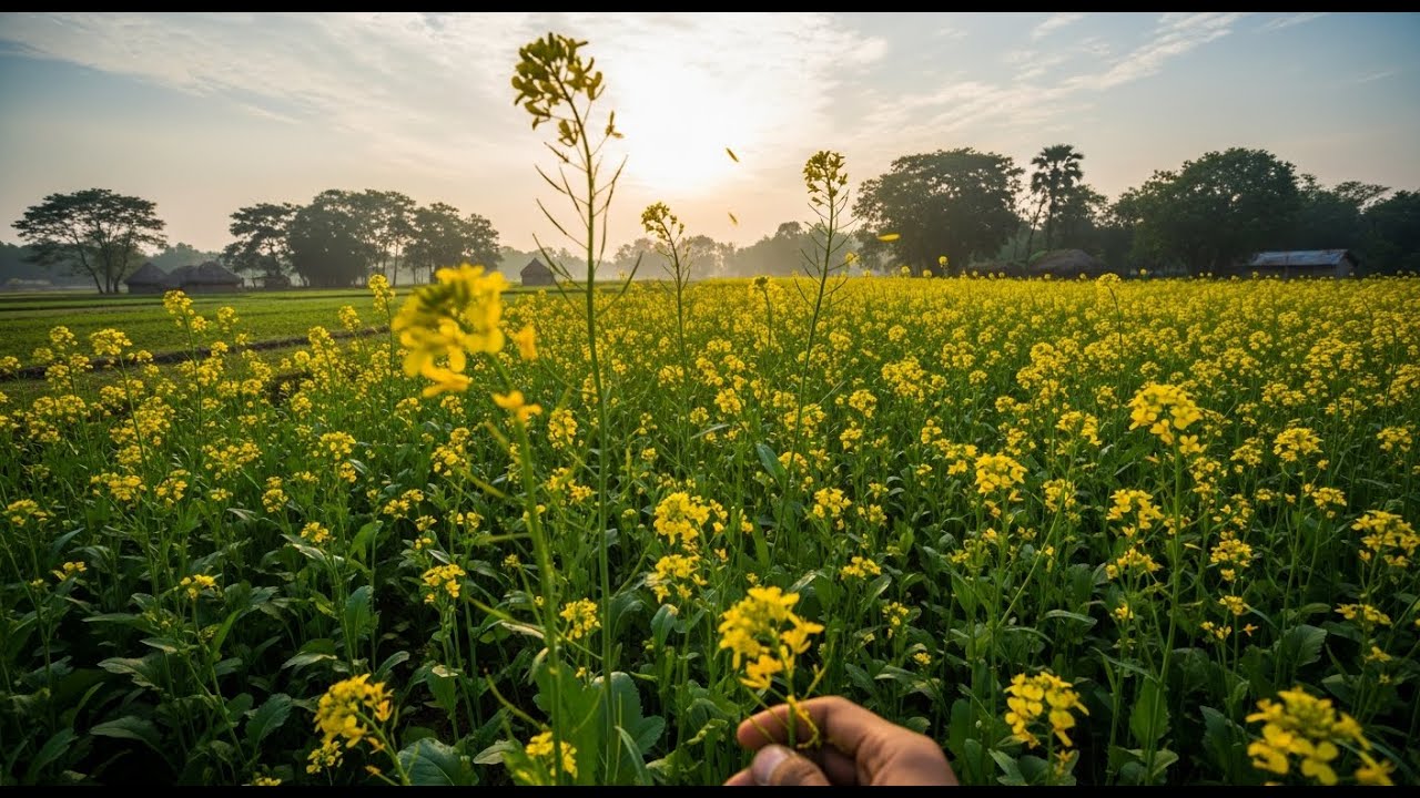 POV Walking in a Mustard Field 🌼 | Bangladesh Sorisha Bagan Walk | No Talking