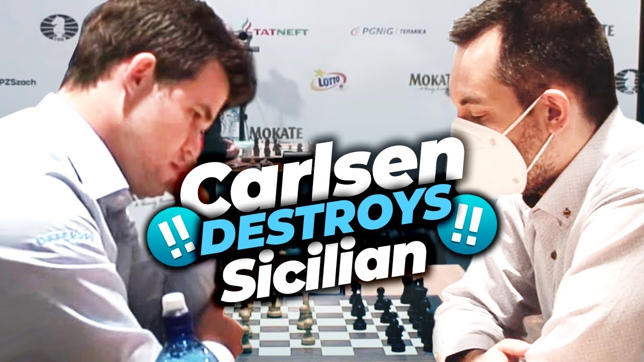 Magnus Carlsen Destroys Sicilian Defense In 23 Moves