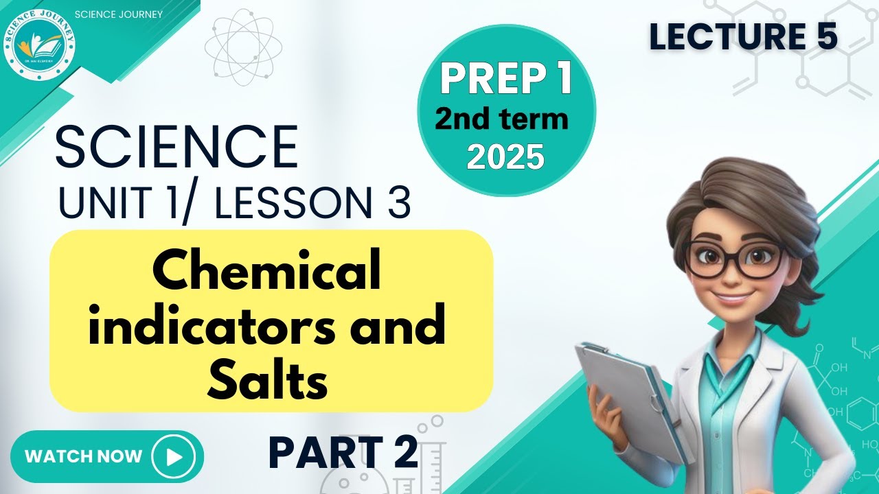 science | prep1 2nd term | unit 1lesson 3 | chemical indicators and salts  ساينس| الجزء الثاني