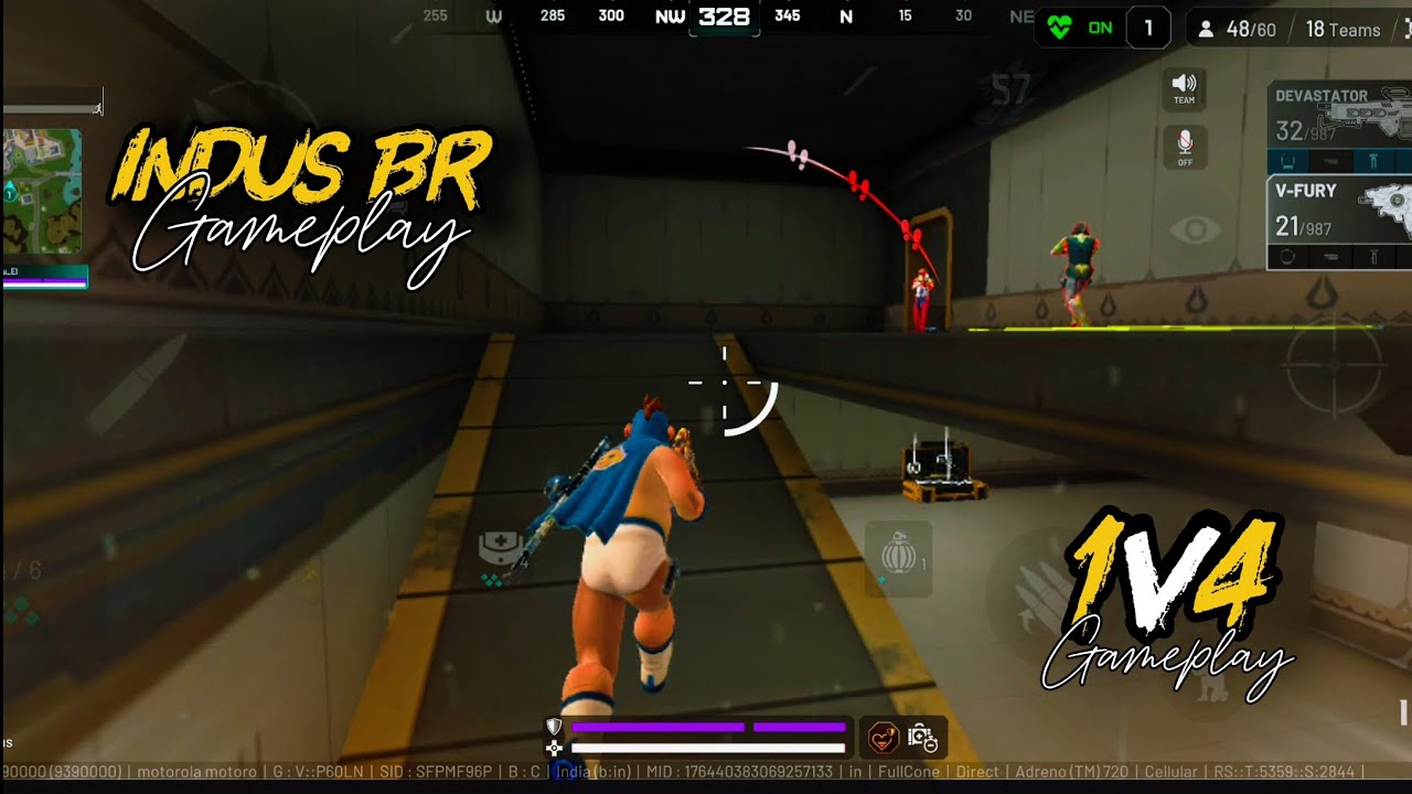 Indus BR 1v4 Gameplay @IndusGame  