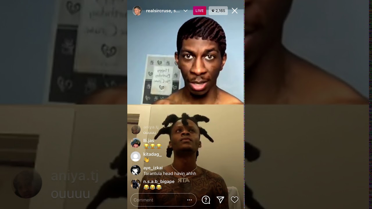 Saedemario and realsircruse on instagram live