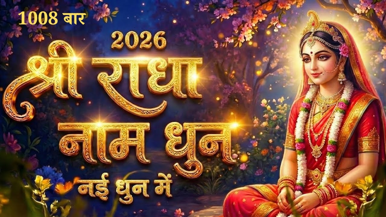 राधा नाम धुन ! 1008 बार🙏 Radha Naam Dhun 1008 Times | Radha Rani Bhajan | Radha Naam Bhajan | Music