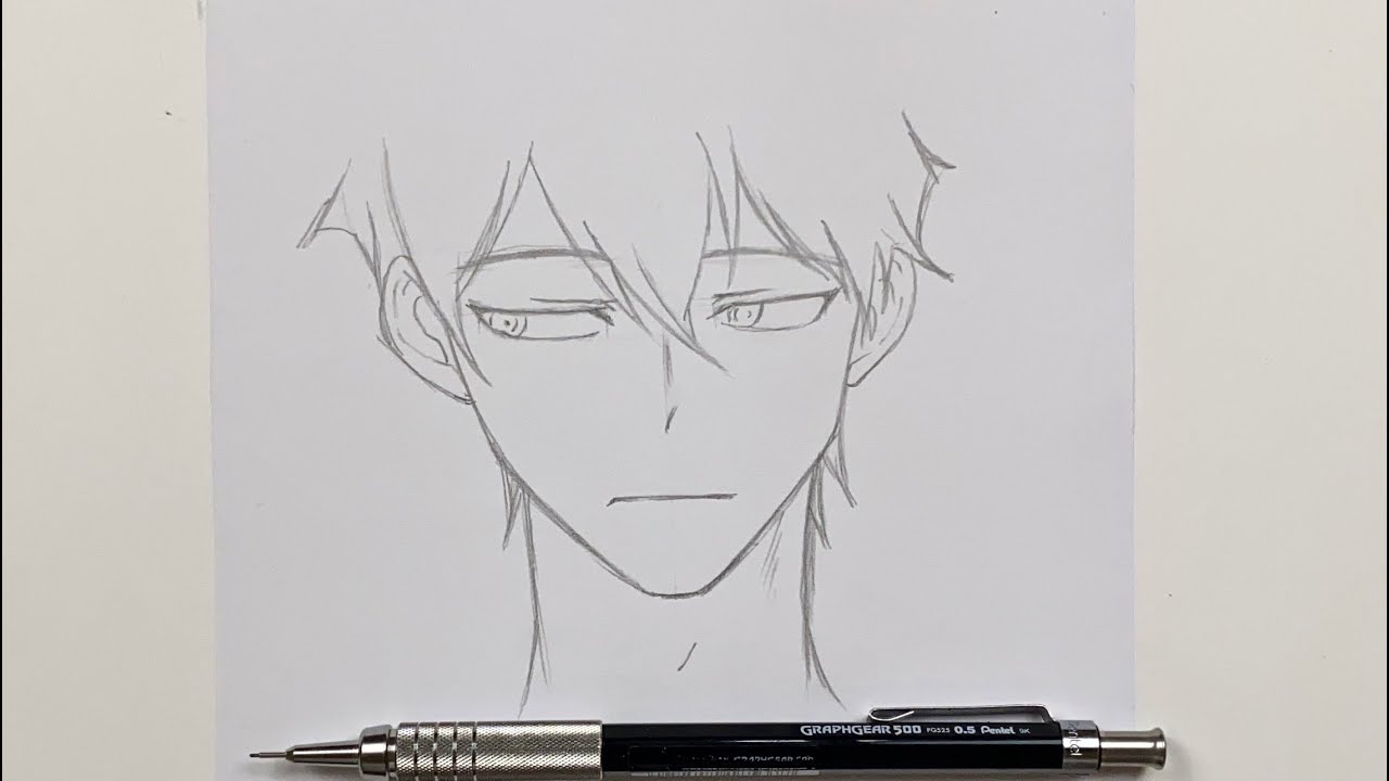 رسم انمي سهل | تعلم رسم ولد انمي خطوة بخطوة باستخدام قلم رصاص فقط