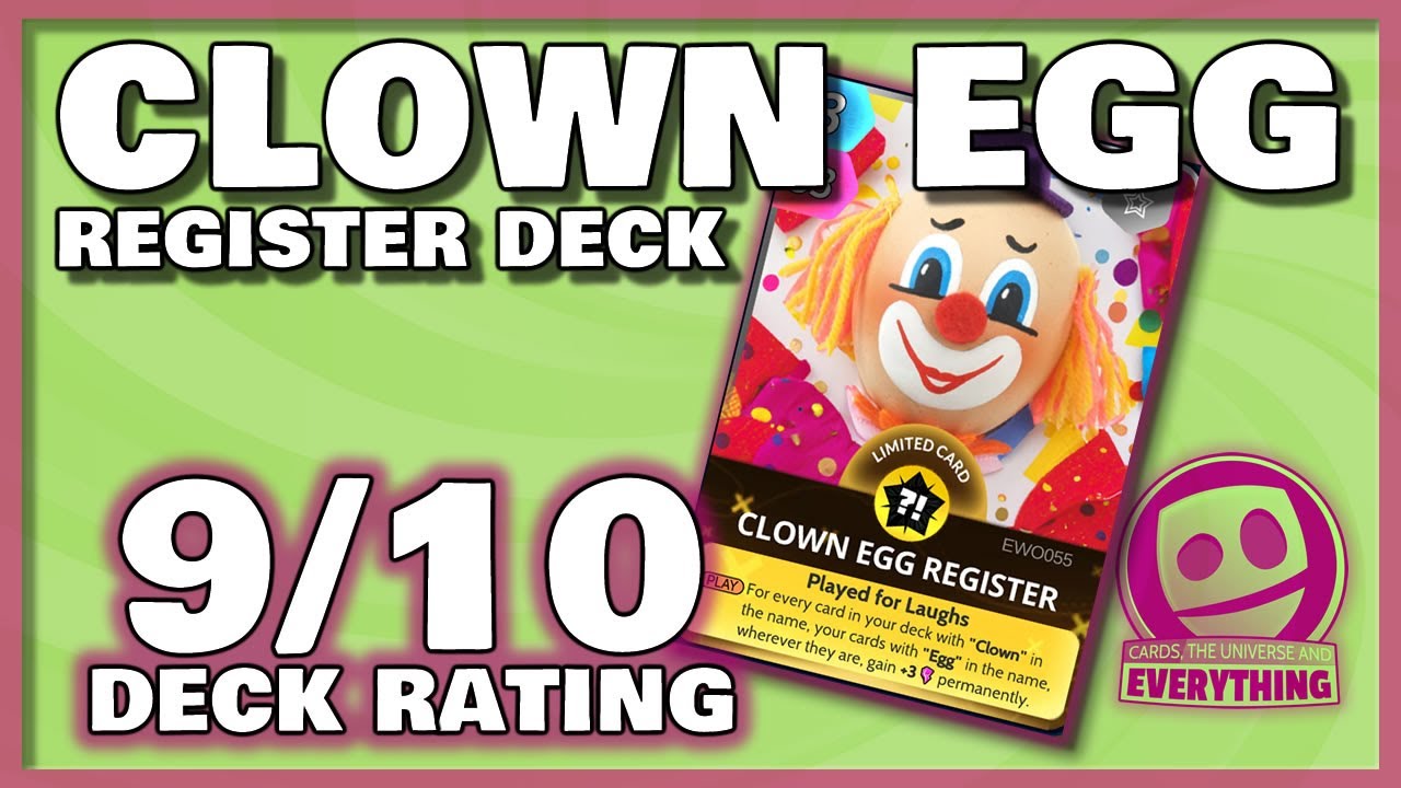 Clown Egg Register Deck - Cards Universe & Everything