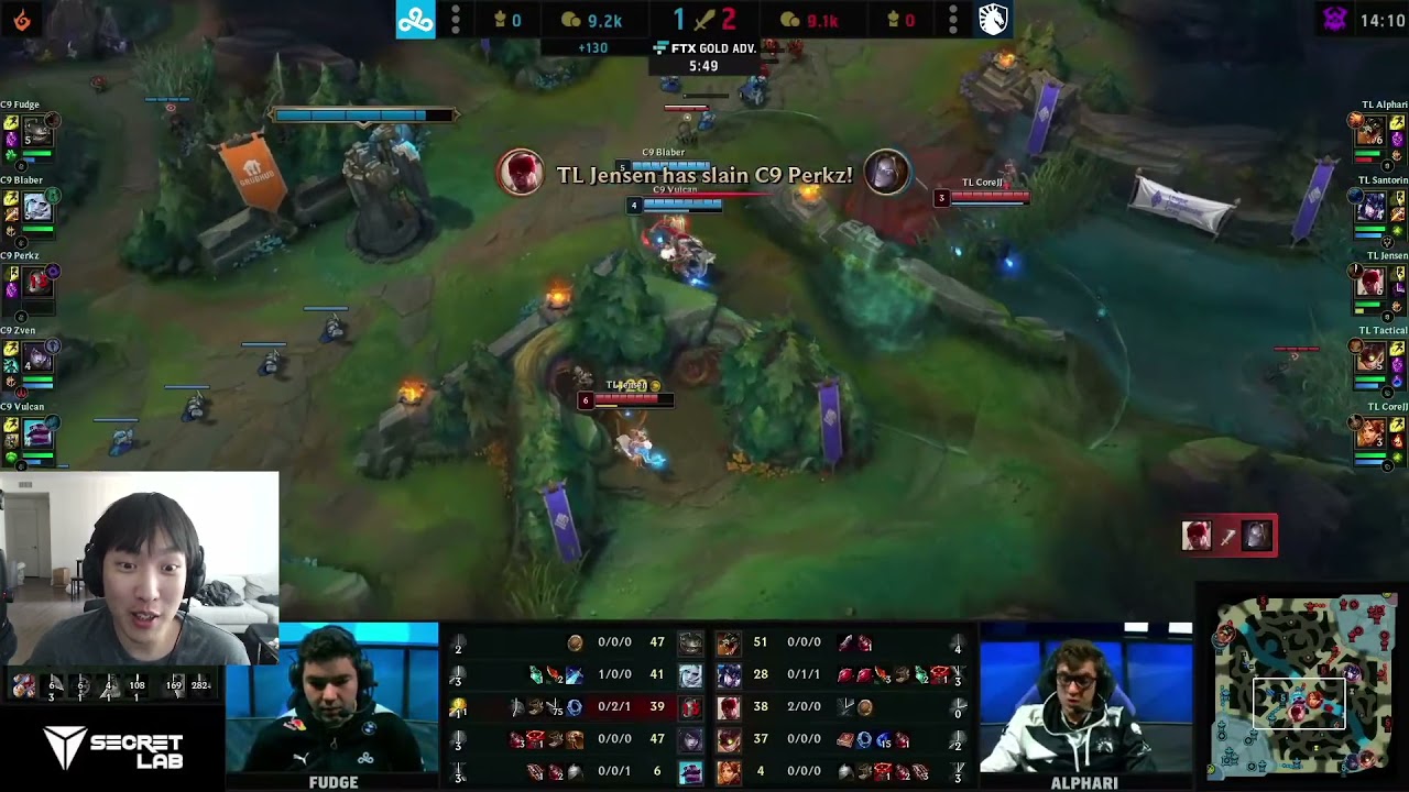 JENSEN SOLOKILLS PERKZ AND GETS AWAY!! TL vs C9 LCS PLAYOFFS   DOUBLELIFT 