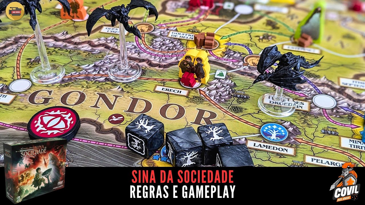 O Senhor dos An&eacute;is Sina da Sociedade -  Regras e Gameplay