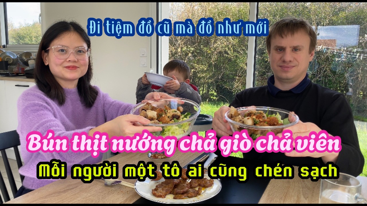 538- BÚN THỊT NƯỚNG CHẢ GIÒ CHẢ VIÊN/ MỖI NGƯỜI MỘT TÔ AI CŨNG CHÉN SẠCH/ TIỆM ĐỒ CŨ MÀ ĐỒ NHƯ MỚI