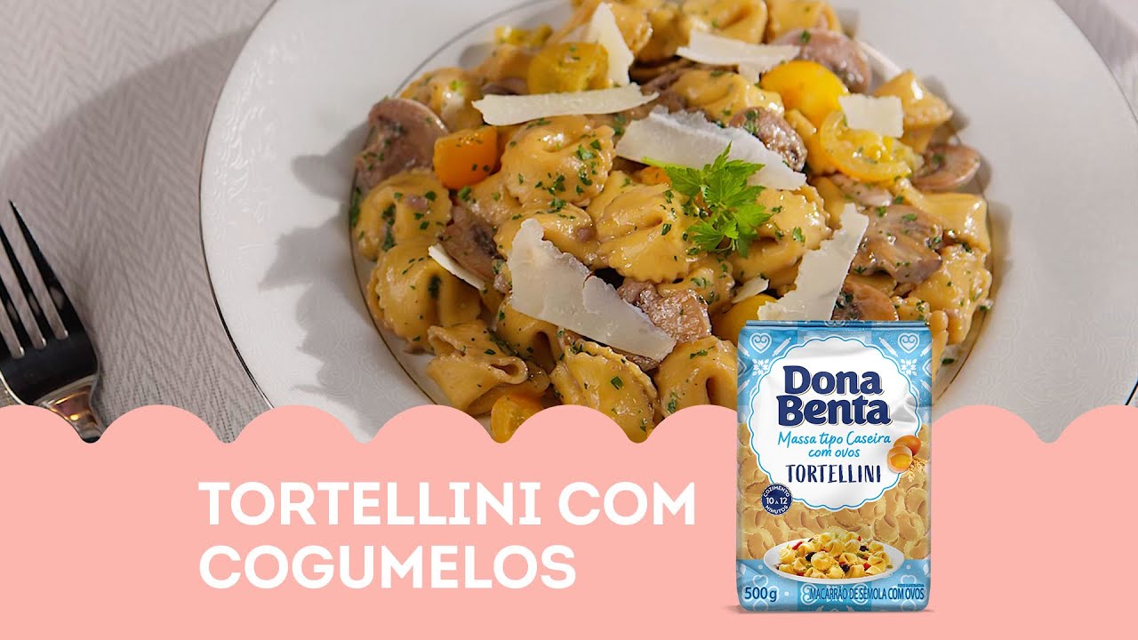 Receita de Tortellini com cogumelos | Cozinha Dona Benta