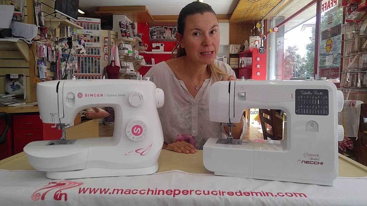 Confronto tra macchina per cucire meccanica Necchi 130 Zakka vs Singer 3333
