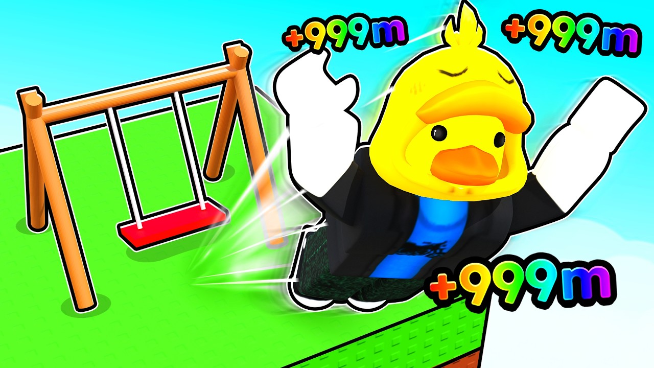 I Flew 9,489,189 Feet in Roblox Swinging Simulator!