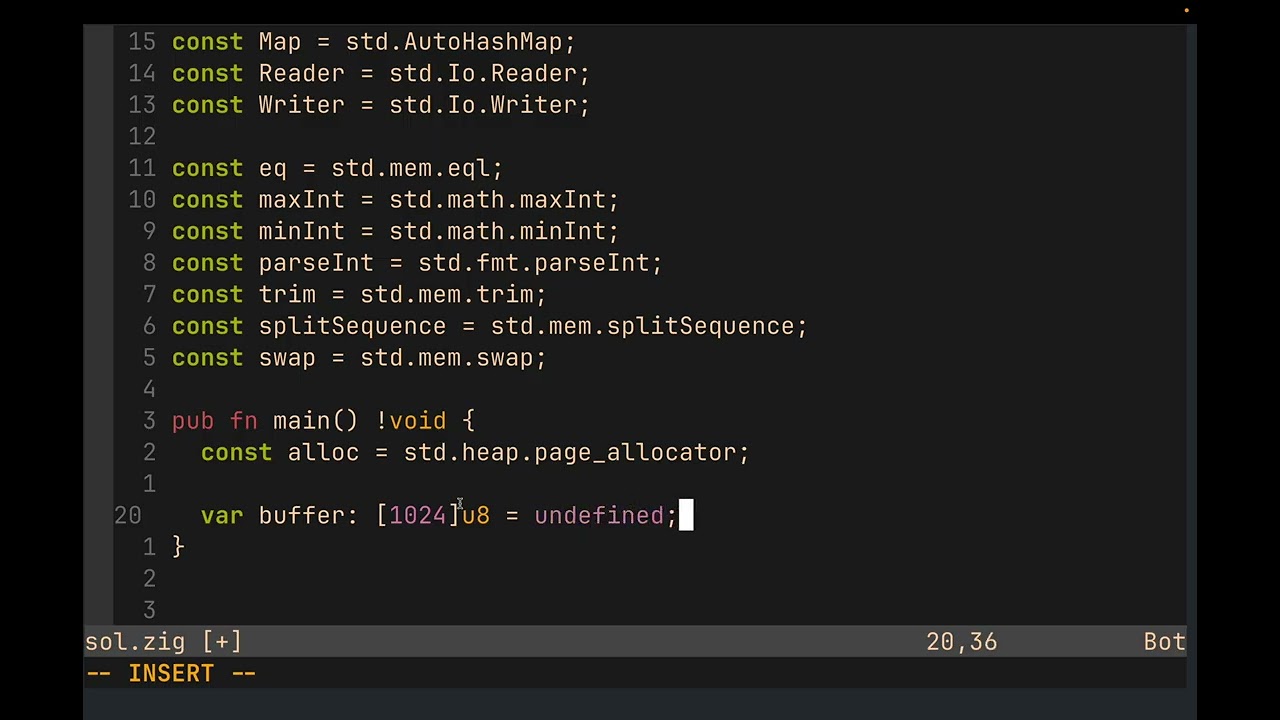 Advent of Code - All in a Single Night - Zig