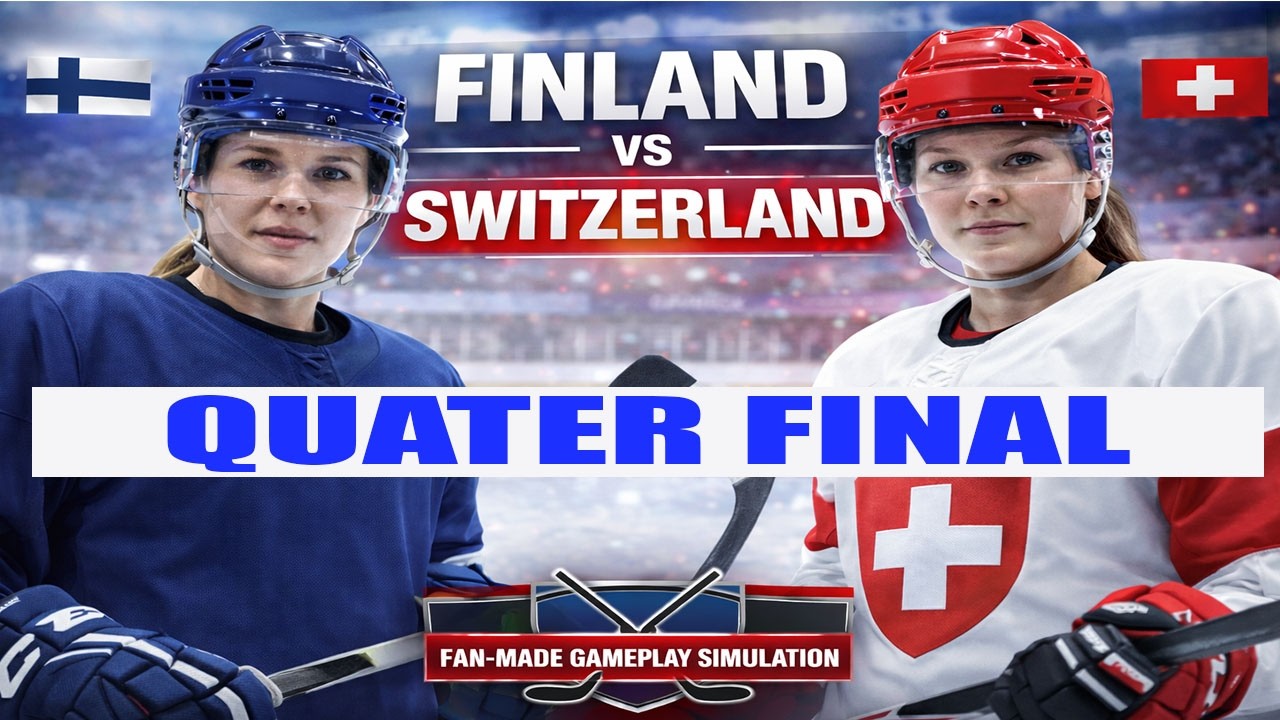 Finland (W) vs Switzerland (W) | Quarter Final 🏒 | Gameplay Simulation (Fan Made)