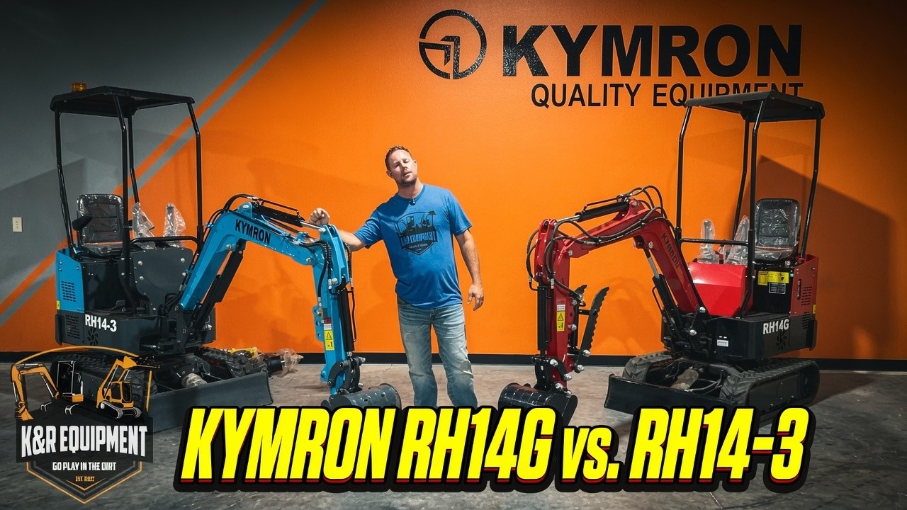 KYMRON Mini Excavator RH14G vs RH14-3 - Comparison