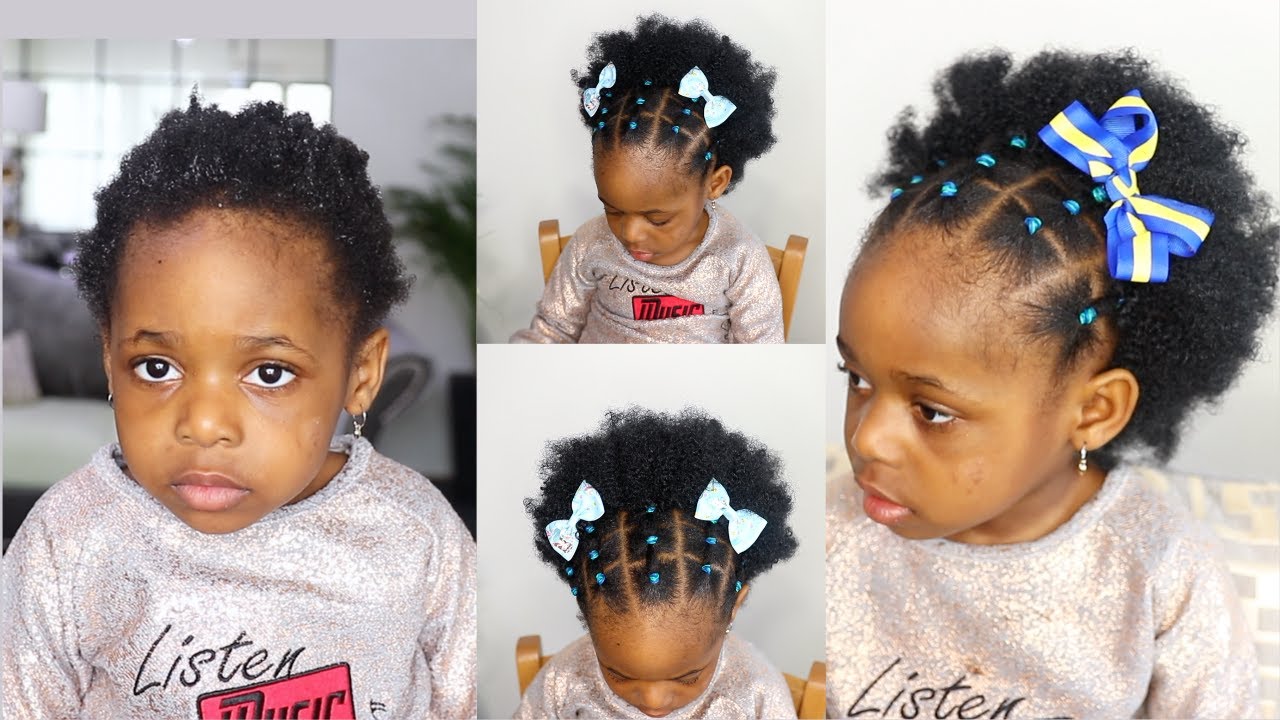 See what i did with her Shrinkage in 10mins. HairStyle for kids/toddler with short hair.