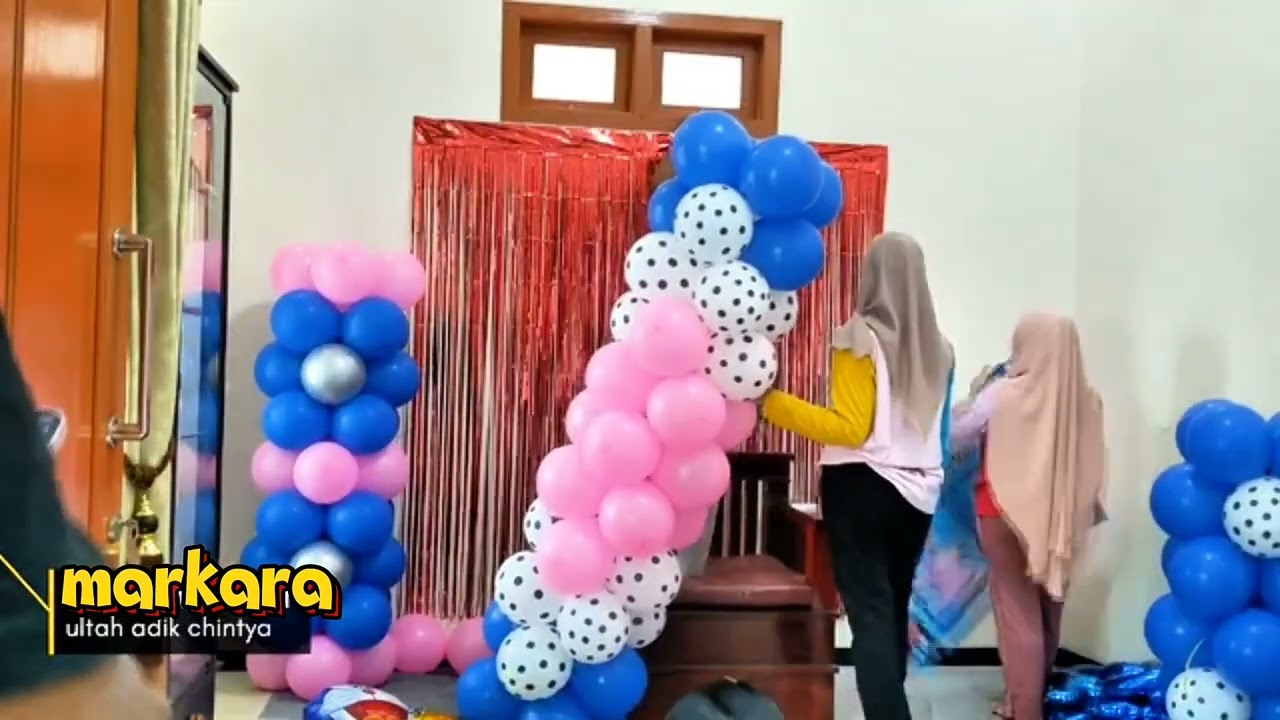 INI AKIBAT BILA BIKIN DEKORASI ULTAH TIRAI VOIL DAN BALON