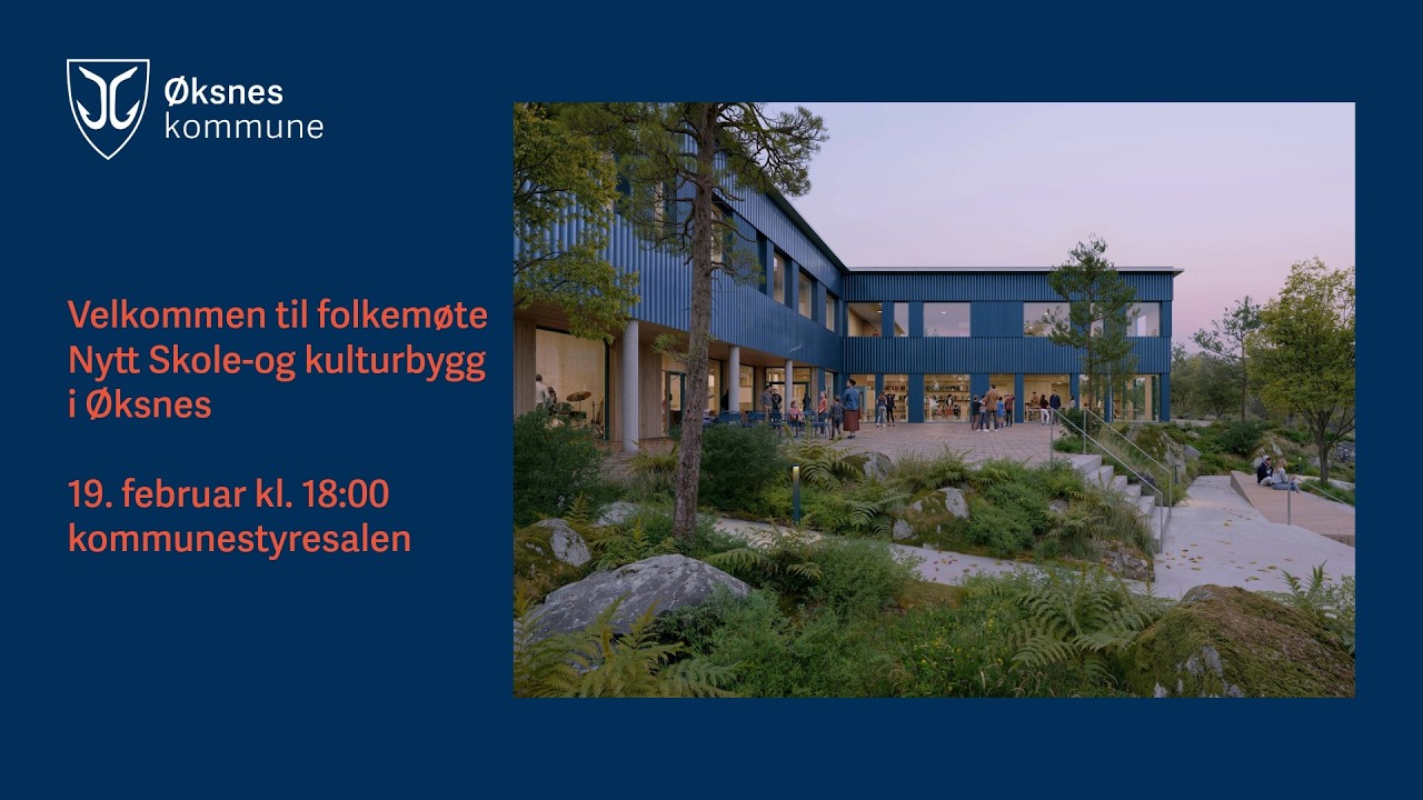 Velkommen til folkemøte om det nye Skole-og kulturbygget✨🎉
