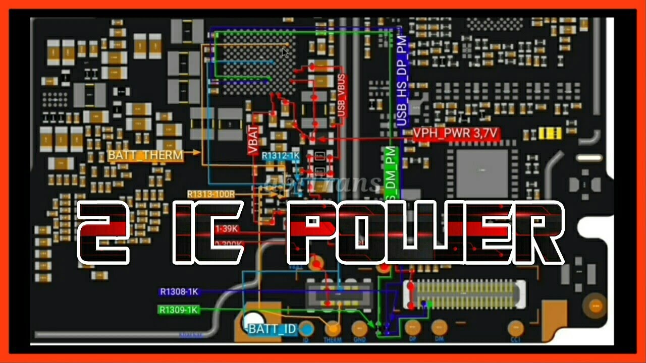 Schematic traking jalur tegangan kerja | Redmi note 7