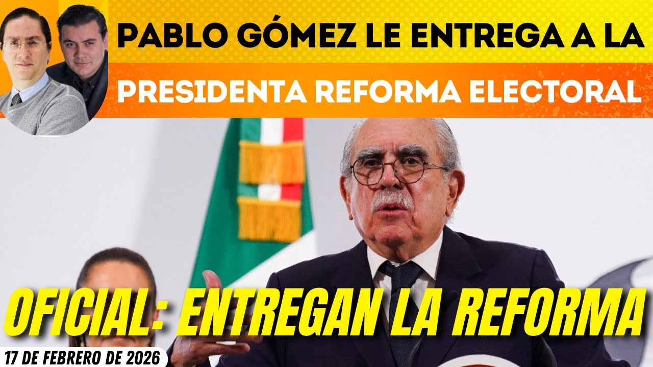 #MañaneraPresidenta | REFORMA ELECTORAL LISTA: PABLO GÓMEZ LE ENTREGA A LA PRESIDENTA LA PROPUESTA