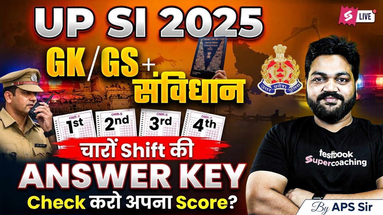 UP SI Exam Analysis 2026 | UPSI GK GS Analysis 2026 | UP SI GK GS Answer Key 2026 | Testbook