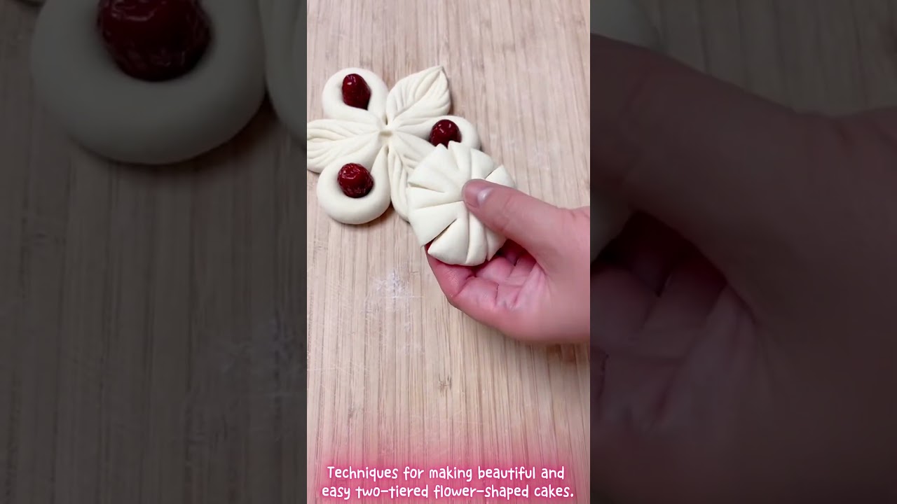 Techniques for making beautiful and easy two-tiered flower-shaped cakes