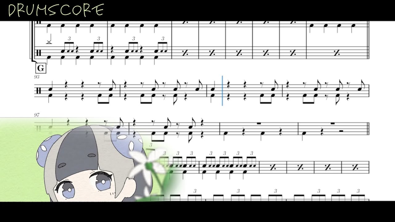 【drumscore】ぷらいまり(PRIMARY)/いよわ【上級】【accent control】