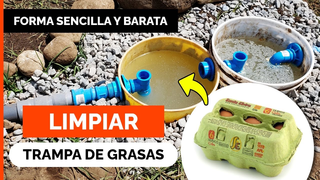 CÓMO LIMPIAR TRAMPA DE GRASA CASERA! 💧♻️  Tratamiento de Aguas Grises con Biofiltro