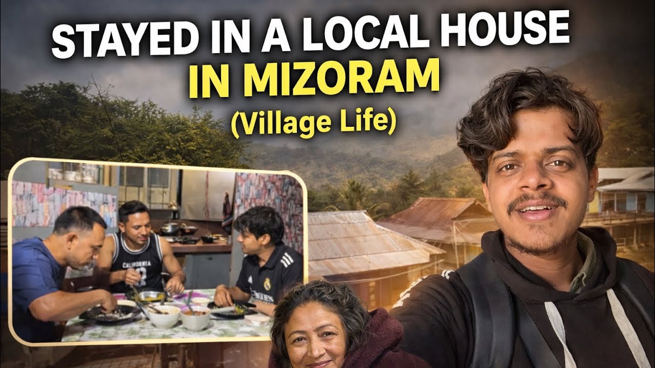 HITCHHIKING FROM ZOBAWK TO TUIPUI D 🇮🇳 | STAYED IN A LOCAL HOUSE IN MIZORAM |FED NUTRELLA TO FISH 🐟 