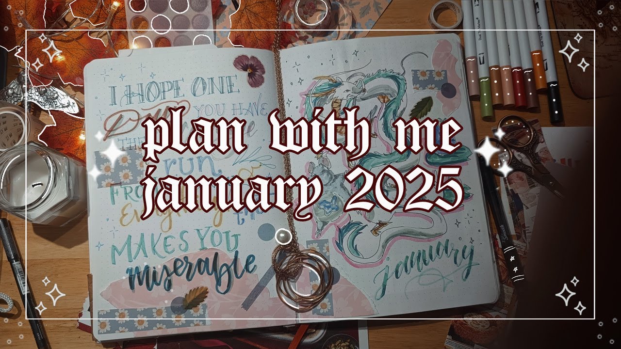 ˏˋ✧ January 2025 Bullet Journal PWM | Studio Ghibli My Neighbour Totoro + Spirited Away  themed ✧ˏˋ