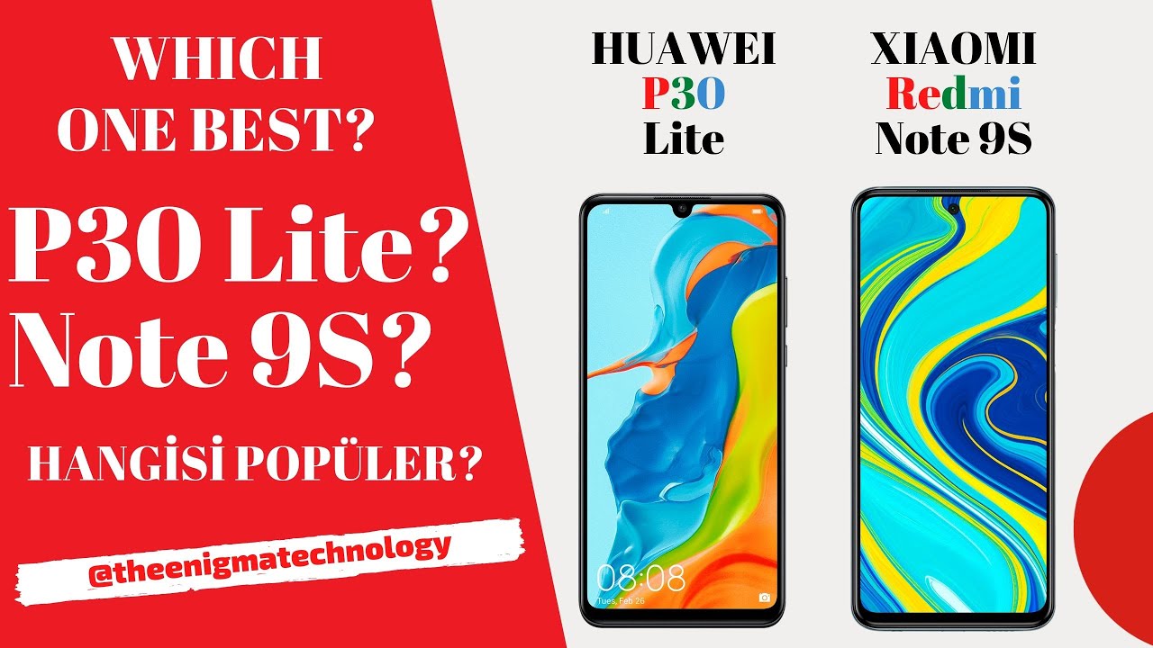 HUAWEI P30 LITE vs XIAOMI REDMI NOTE 9S