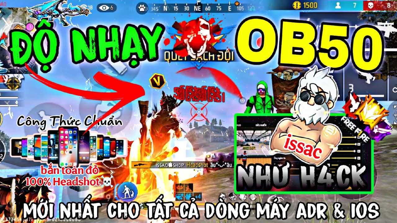 FreeFire || Độ Nhạy OB51 K&eacute;o T&acirc;m Oppo, Vivo, Redmi, Iphone,Samsung...C&ocirc;ng Thức Chuẩn 100% Headshot🦂