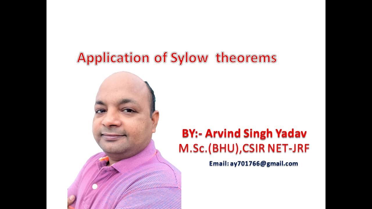 Application of sylow's theorems, group theory