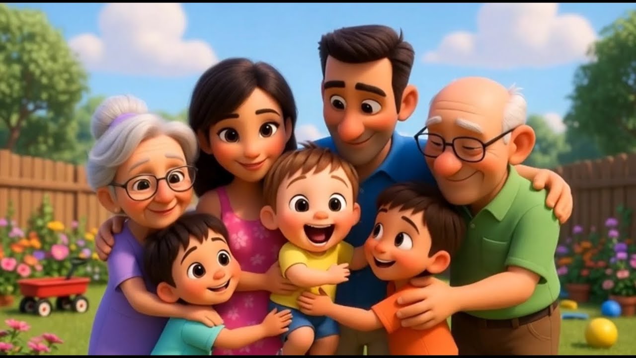 My Family Song | Fun 3D Kids Song with Mommy, Daddy & Grandparents | Cocomelon Style”