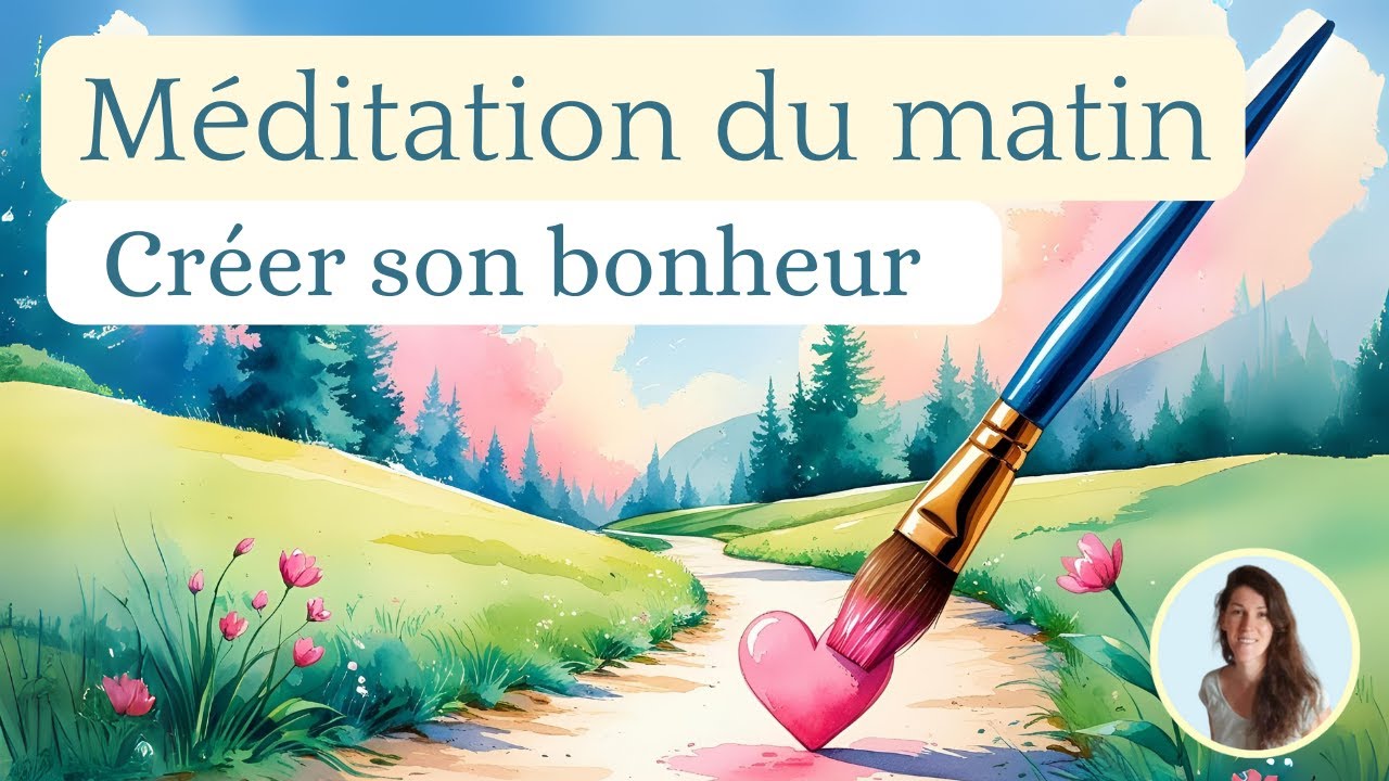 Méditation du matin 15 min - créer son bonheur - guide voix et musique