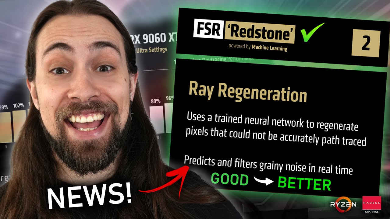AMD FSR Redstone NEWS!! FSR 3.1.4 Upgrade Path, ML Frame generation, Ray Regeneration & More!!