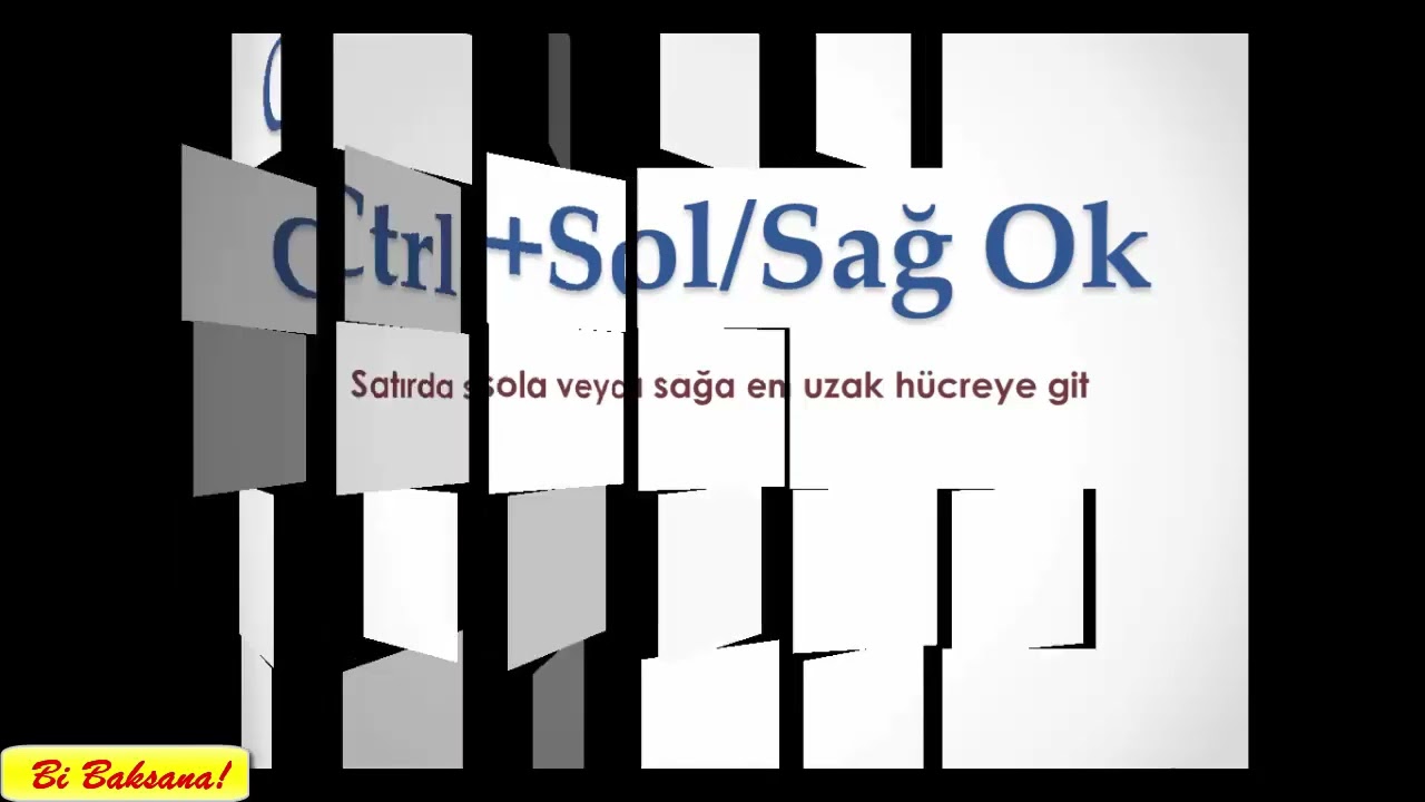 EXCEL  KISAYOLLAR