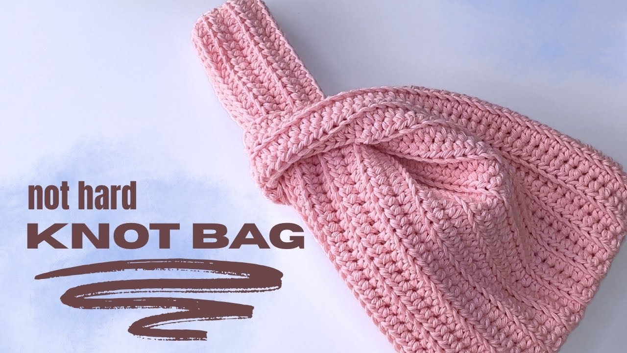 cute & easy japanese knot bag crochet tutorial // quick beginner purse