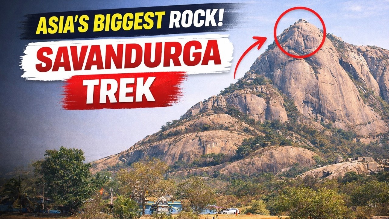 Savandurga Trek 2026 | Asia&rsquo;s Largest Monolith Climb Near Bangalore 😱 #Savandurga #SavandurgaTrek