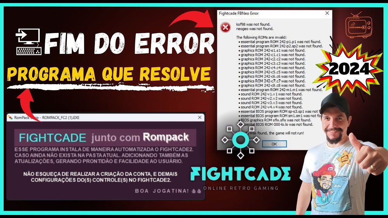 PROGRAMA que Instala #FIGHTCADE2 e Rompacks com roms e download autom&aacute;tico