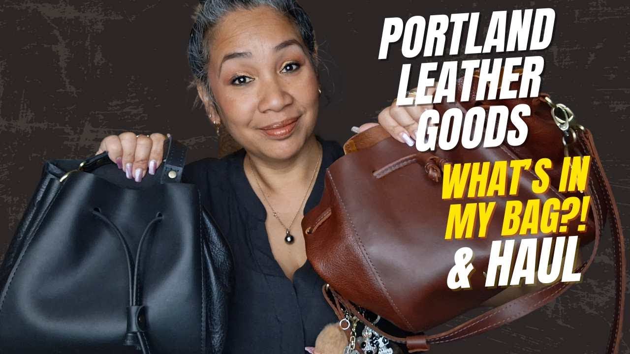 PORTLAND LEATHER GOODS HAUL & What's In My Bag | Nest Bucket Bag - Handbag Purse Haul | Honeygirl K