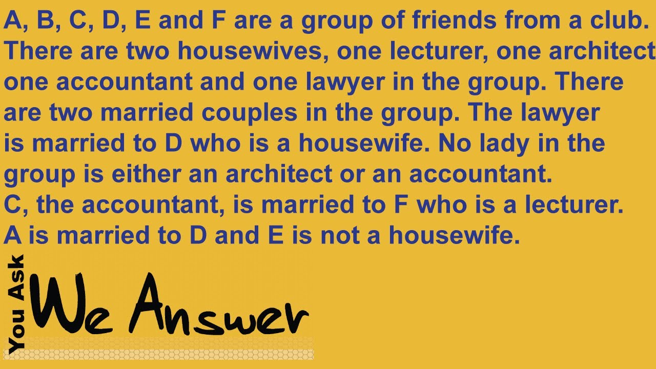 You Ask We answer | DILR | Family Tree | Distribution | Easy Level | CAT | MBA