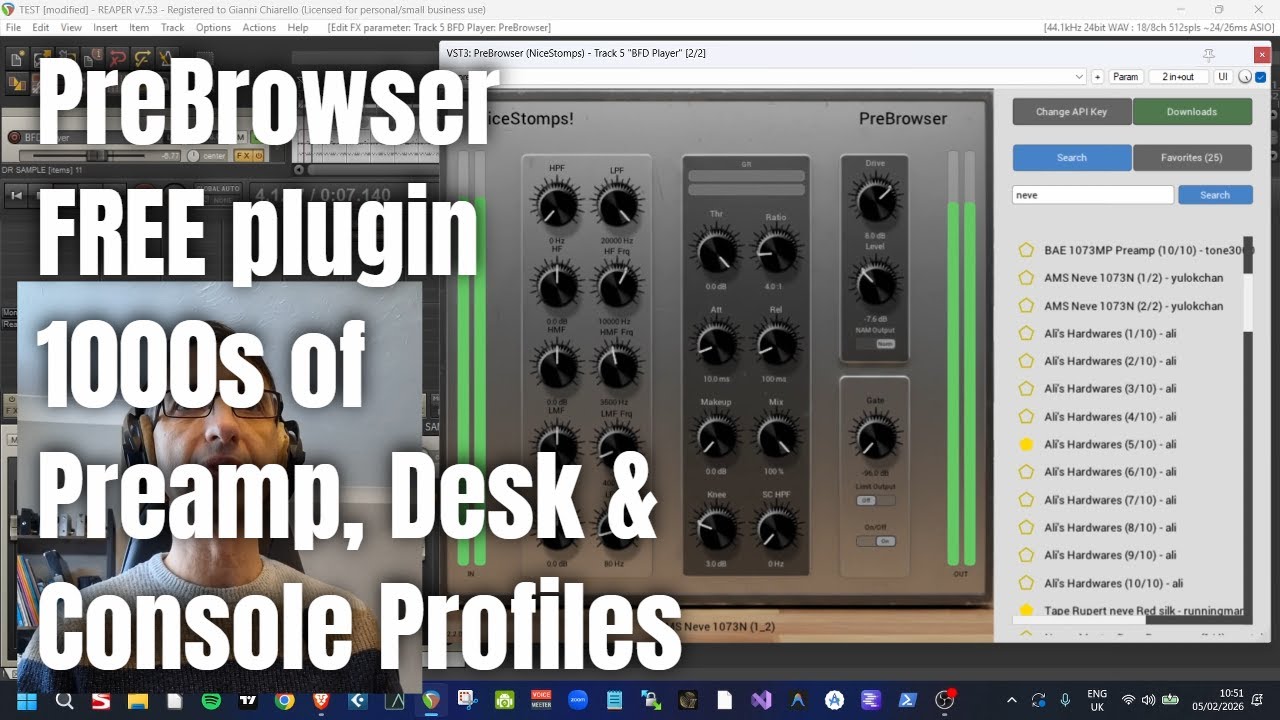 PreBrowser FREE Plugin - Browse 1000s of Preamps, Desks & Consoles!