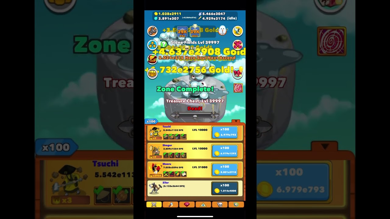 Beating level 40k in clicker heroes!!